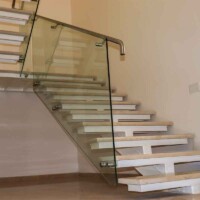 Standard Stainless Steel Balustrade Glass designed staircase